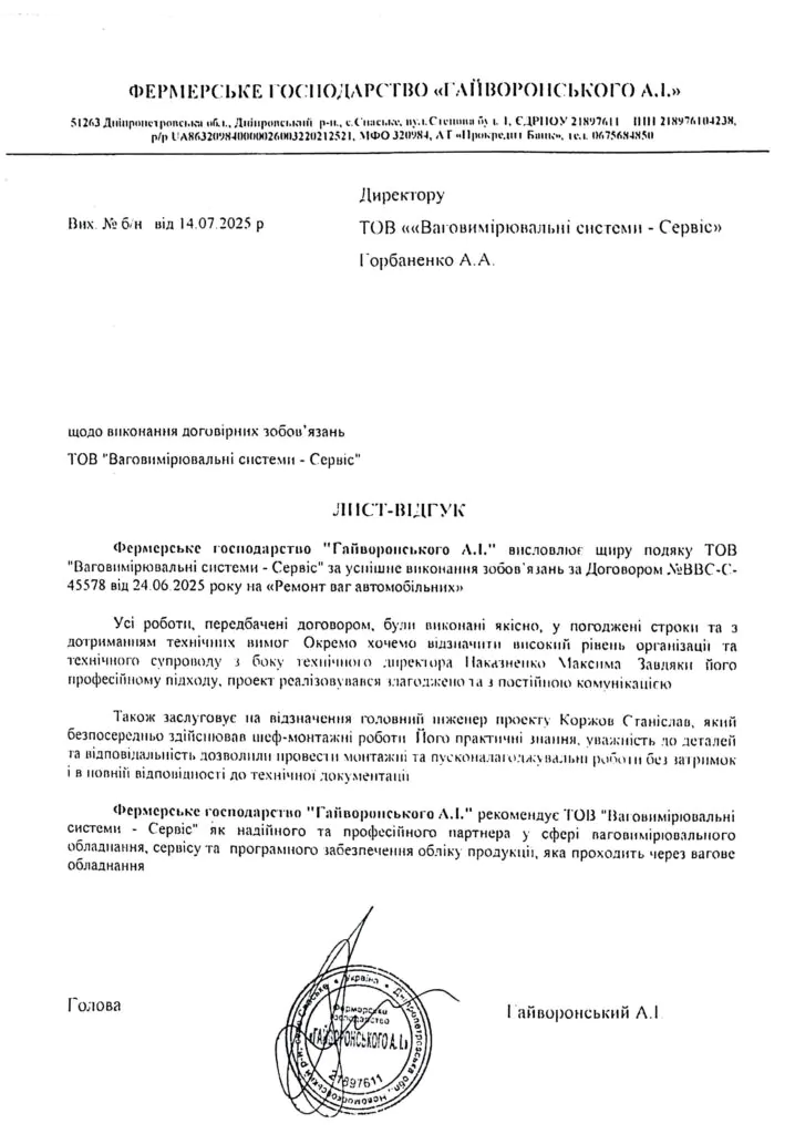 ФГ «ГАЙВОРОНСЬКОГО А.І.»